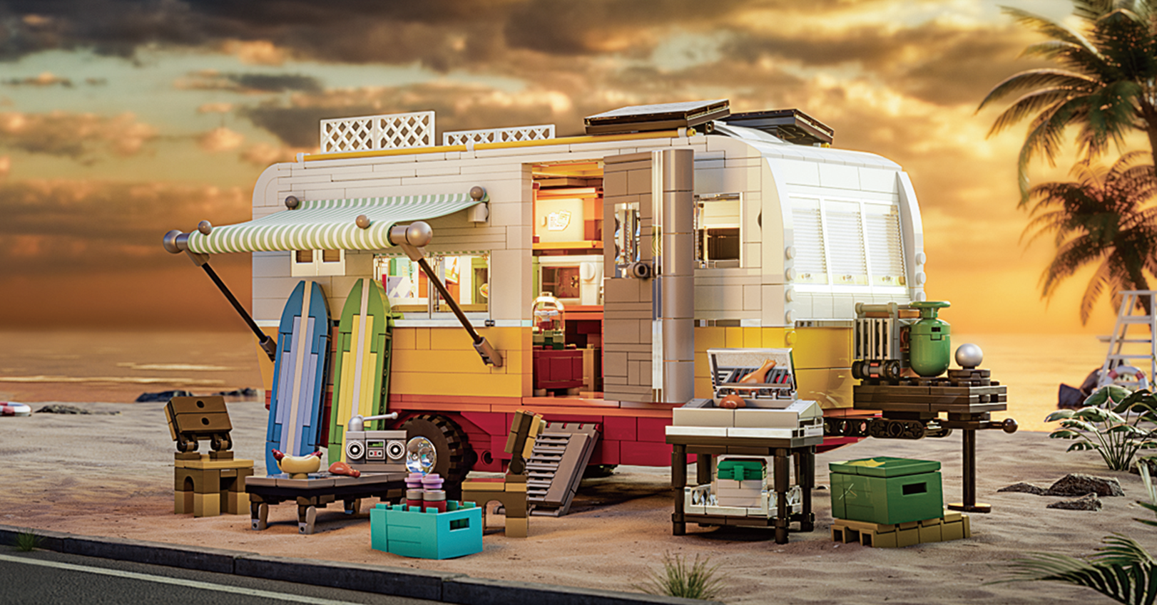 FUNWHOLE Travel Trailer--Bring Back the Beach & Sunset Memory To Your Home