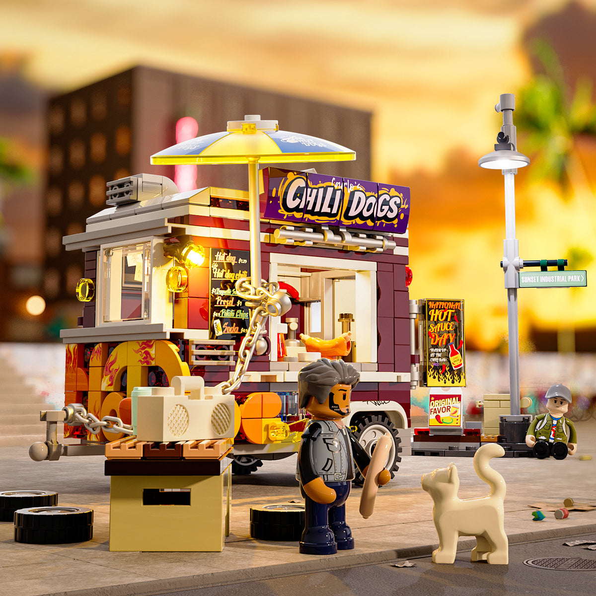 Chili Dog Trailer 515PCS - Not for sale Just a GIFT