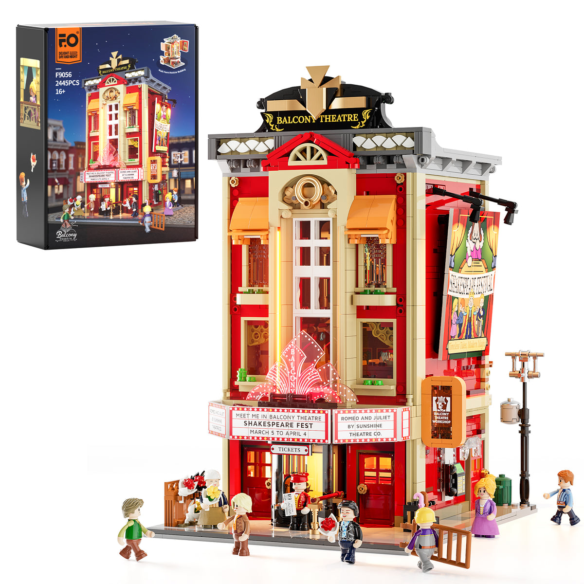 FUNWHOLE - Balcony Theatre 2445PCS - Building Block Toy- USA(Ship to USA)