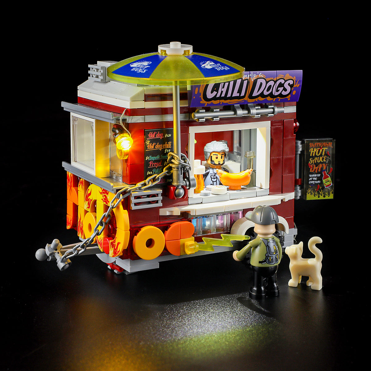 FUNWHOLE - Chili Dog Trailer 515PCS-V2.0 - Building Block Toy- USA(Ship to USA)