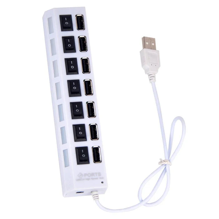 7 Ports USB Hub 2.0 USB Splitter White-Not for sale, points redemption only